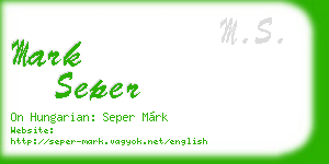 mark seper business card
